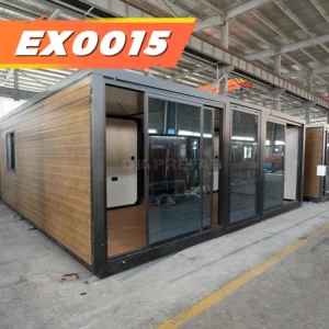【EX0015】20ft expandble Container House with Sliding Glass Doors | Prefab Modular Home for Nature Living